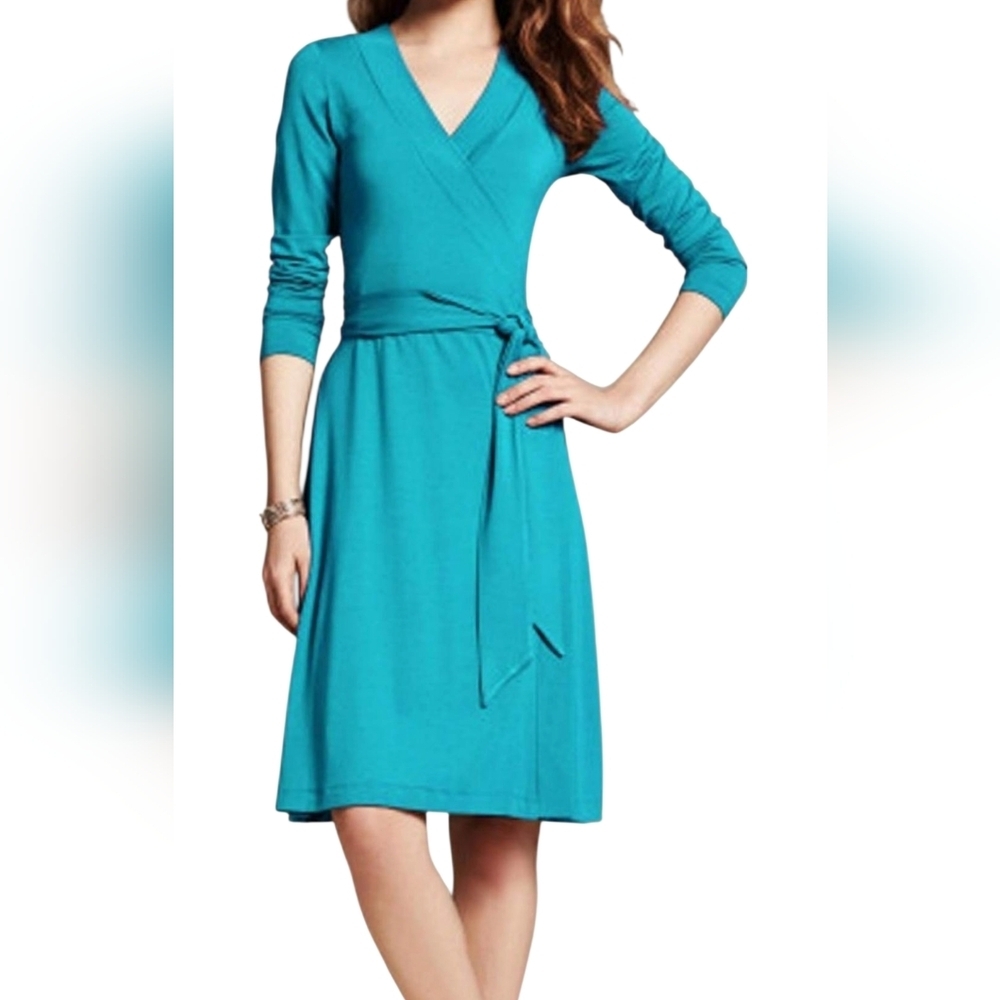 BANANA REPUBLIC Tie Front Belt Gemma True Wrap Silhouette Dress, size S